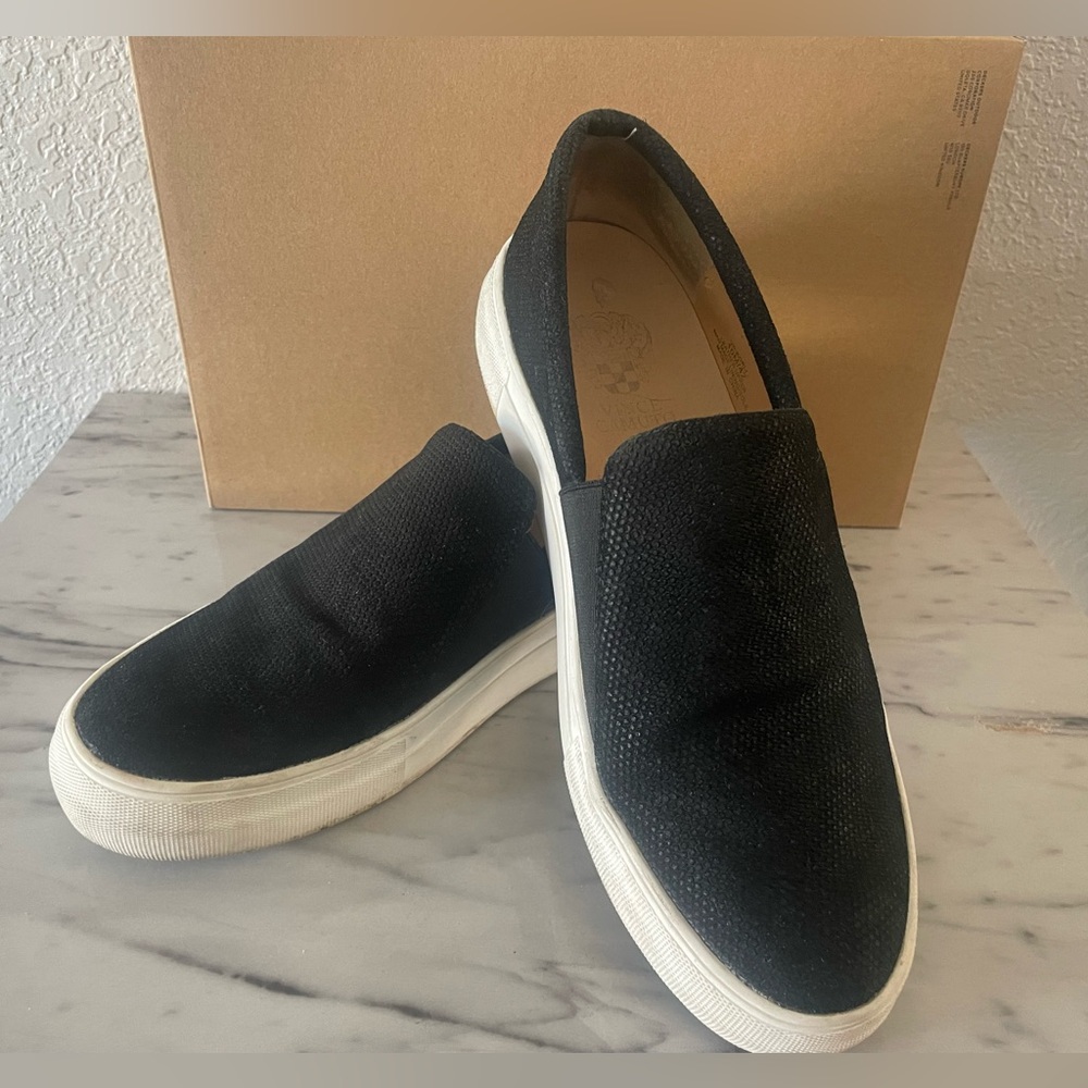 Vince Camuto Black Suede Slip-ons Size 10